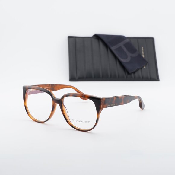 Victoria Beckham VB2617 218 Geometric Eyeglasses - Havana Caramel 55mm main image 4